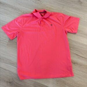 Ariat Tek Salmon Short Sleeve Heat Series Polo Shirt Size L